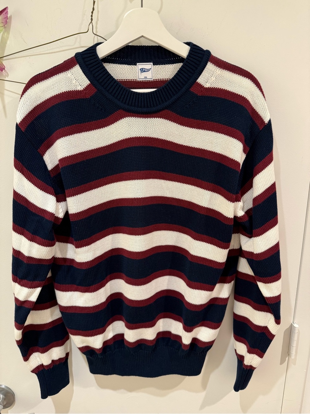 Striped Cotton Crewneck Sweater